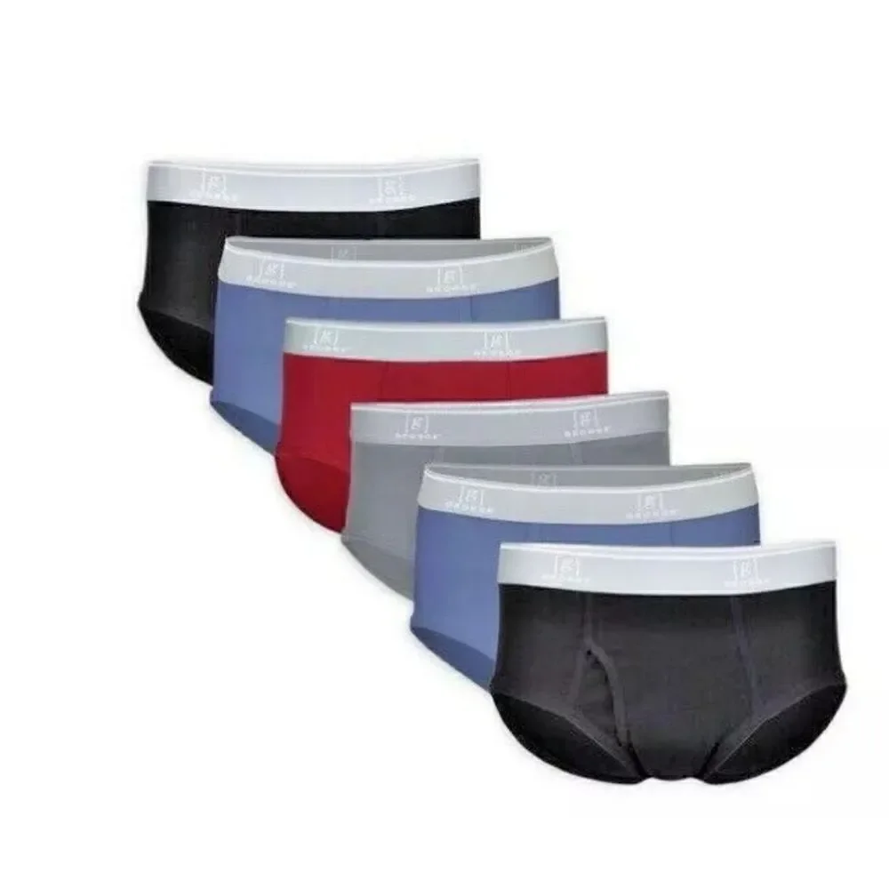 New George 6 Pack Antimicrobial Moisture Wicking Tagless Briefs 2XL